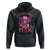 Breast Cancer Awareness Hoodie In October We Wear Pink Halloween Butterfly Bat Murderer - Wonder Print Shop