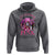 Breast Cancer Awareness Hoodie In October We Wear Pink Halloween Butterfly Bat Murderer - Wonder Print Shop