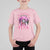 Breast Cancer Awareness T Shirt For Kid In October We Wear Pink Halloween Butterfly Bat Murderer - Wonder Print Shop