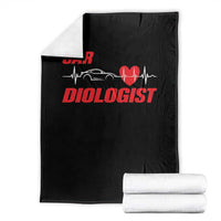 Car Diologist Throw Blanket Funny Car Guy Mechanic Engineer Heartbeat