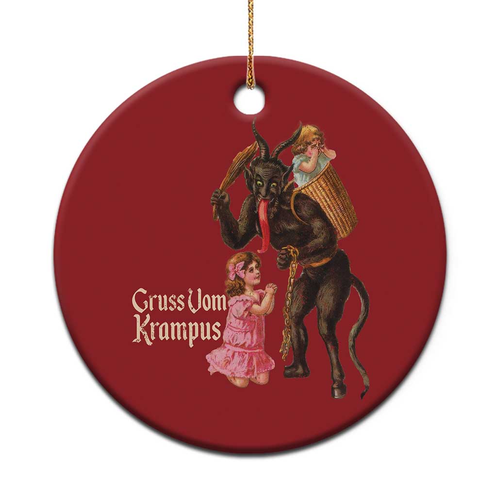 Xmas Creepy Krampus Christmas Ornament Greetings From Gruss Vom Krampus - Wonder Print Shop