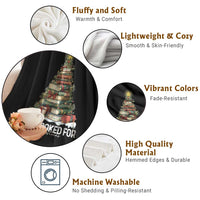 All Booked For Christmas Throw Blanket Xmas Tree Lights Book Lover - Wonder Print Shop
