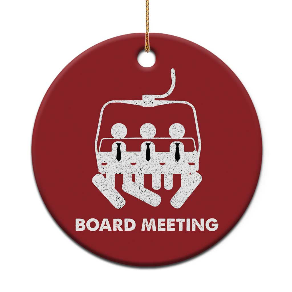 Funny Snowboarding Christmas Ornament Board Meeting Holiday Snowboard Winter Sport - Wonder Print Shop