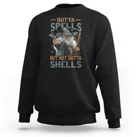 Outta Spells But Not Outta Shells Sweatshirt Funny Fantasy Meme - Wonder Print Shop