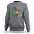 Funny Mardi Gras Mobile Alabama 251 Sweatshirt Skyline Area Code Glitter Print