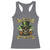 Funny St Patrick's Day Irish Beer Drinking Racerback Tank Top 0% Irish 100% Drunk Skull