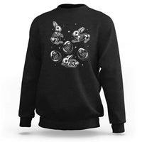 Funny Easter Day Spooky Bunny Chicks Skeleton Sweatshirt