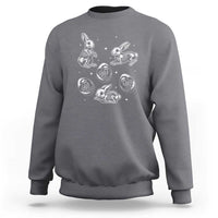 Funny Easter Day Spooky Bunny Chicks Skeleton Sweatshirt