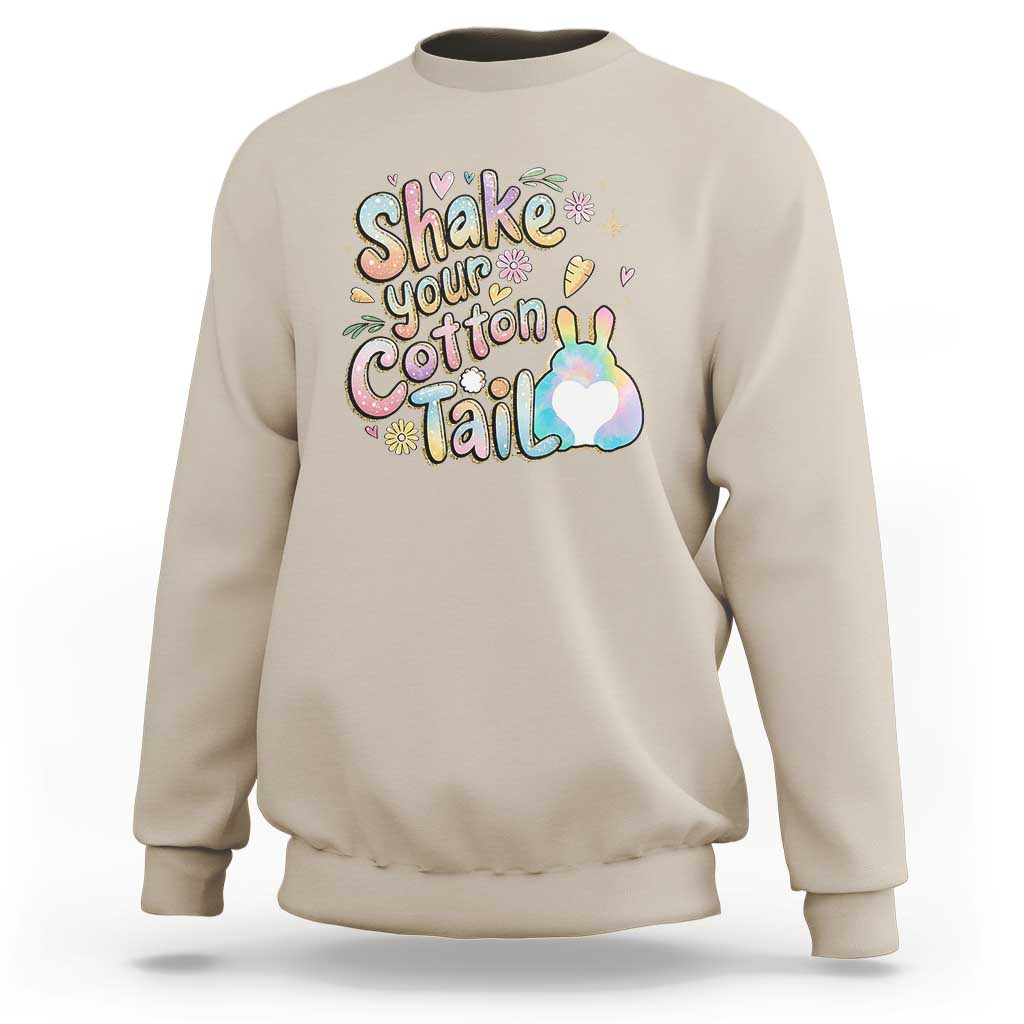Funny Easter Day Retro Bunny Shake Your Cotton Tail Sweatshirt