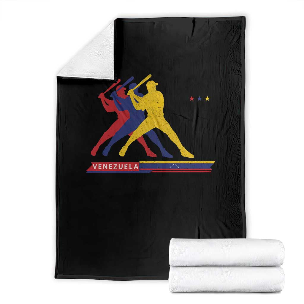 Baseball Venezuela Sport Fan Venezuelan Flag Batter Player Throw Blanket