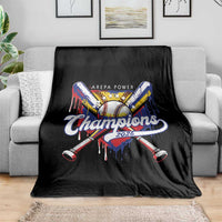 Venezuela Champions 2026 Throw Blanket Baseball Lover Home Plate Drip