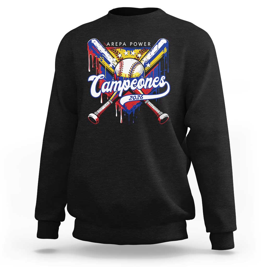 Venezuela Campeones Baseball Championship 2026 Sweatshirt Home Plate Drip