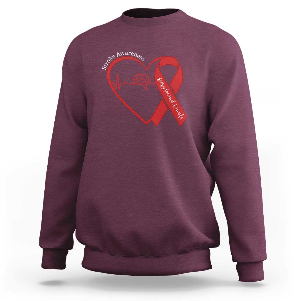 Stroke Awareness Sweatshirt Stroke Survivor Warrior Brain Attack
