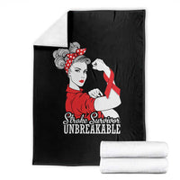 Stroke Survivor Unbreakable Throw Blanket Stroke Awareness Gift