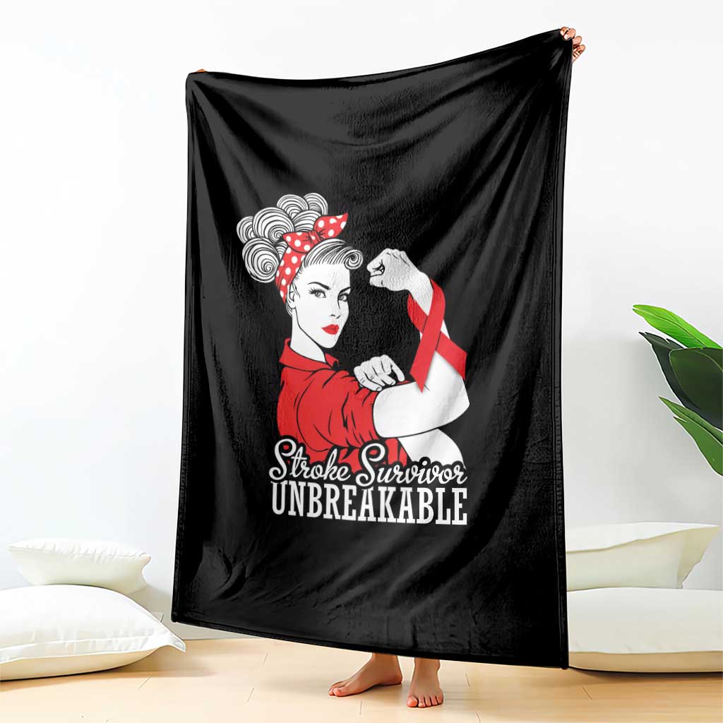 Stroke Survivor Unbreakable Throw Blanket Stroke Awareness Gift