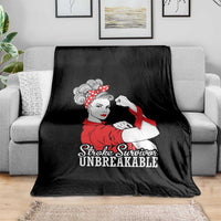 Stroke Survivor Unbreakable Throw Blanket Stroke Awareness Gift