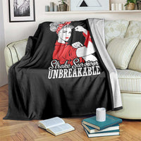 Stroke Survivor Unbreakable Throw Blanket Stroke Awareness Gift