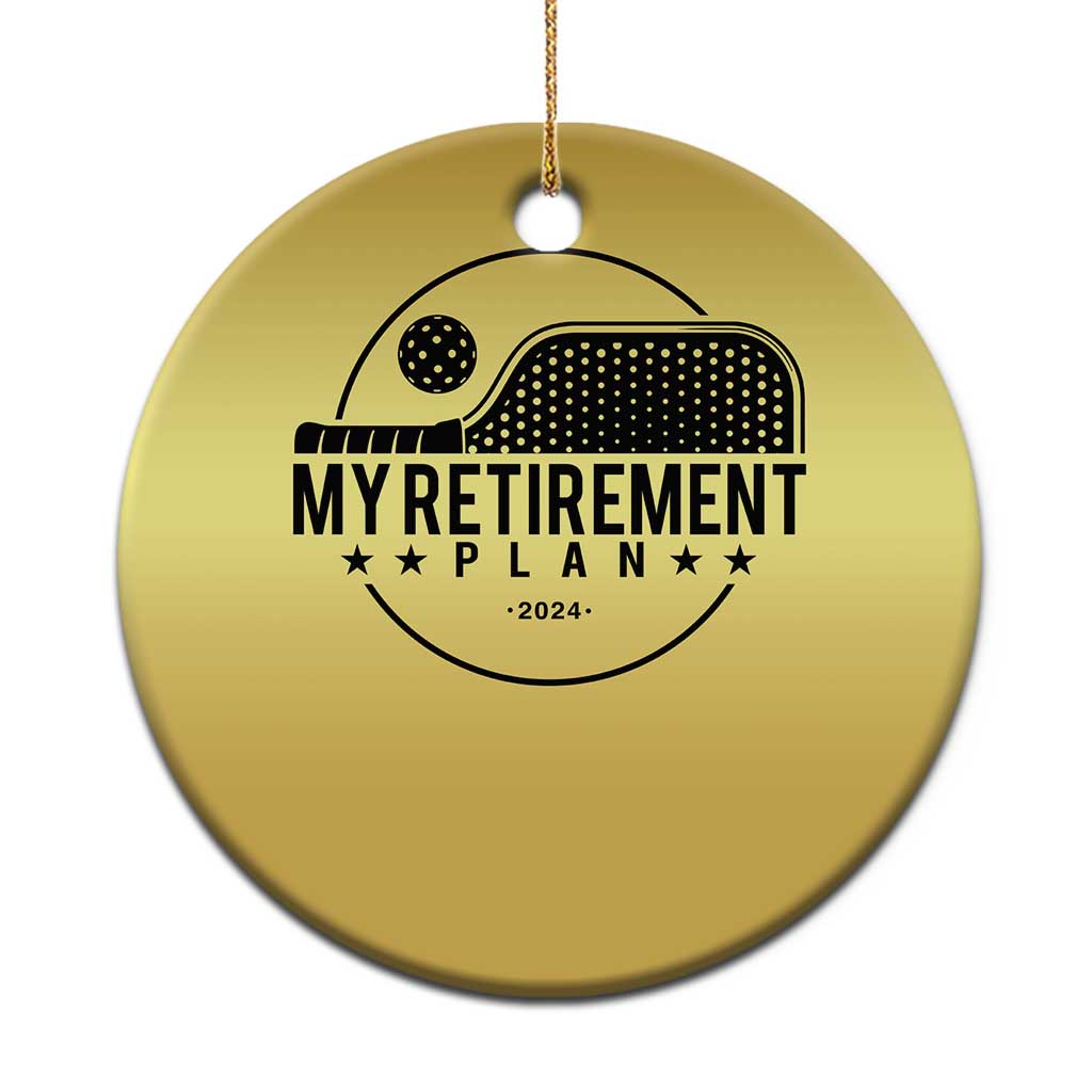 Funny Pickleball Christmas Ornament My Retirement Plan 2024 Pickle Ball - Wonder Print Shop