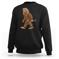 Funny Bigfoot American Indian Native Sasquatch Tomahawk Sweatshirt - Wonder Print Shop