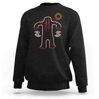 Native American Bigfoot Sasquatch Petroglyph Cave Art Sweatshirt - Wonder Print Shop