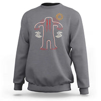 Native American Bigfoot Sasquatch Petroglyph Cave Art Sweatshirt - Wonder Print Shop
