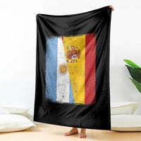 Spain Argentina Half Flag Spanish Argentinian Roots Throw Blanket