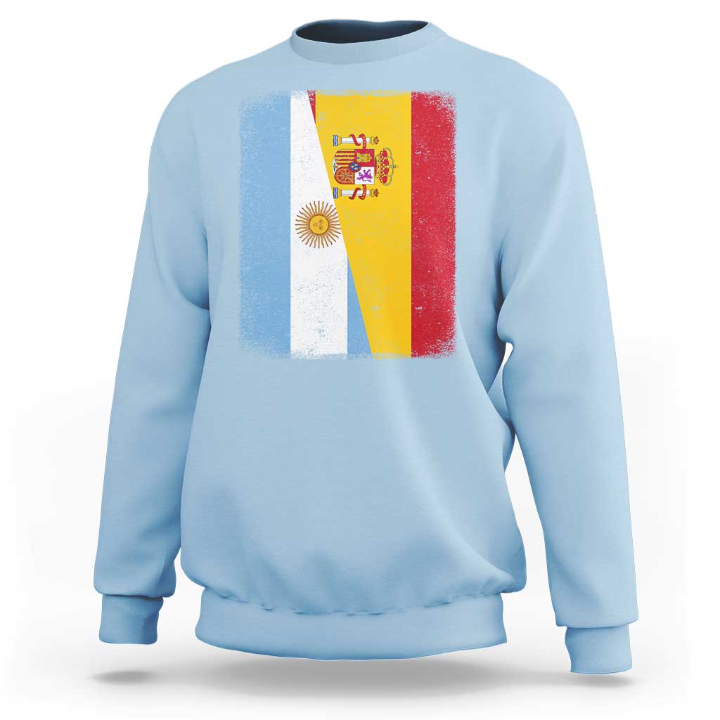 Spain Argentina Half Flag Spanish Argentinian Roots Sweatshirt