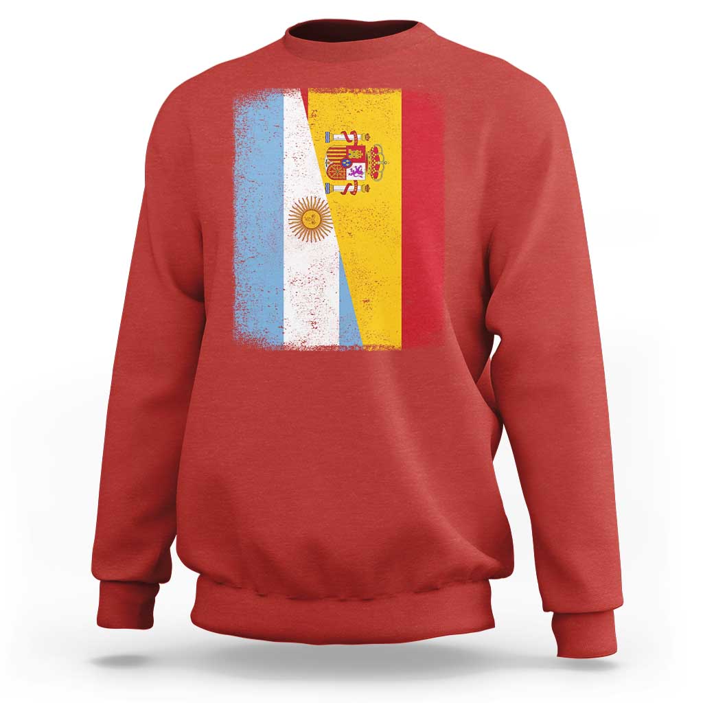 Spain Argentina Half Flag Spanish Argentinian Roots Sweatshirt