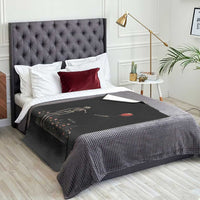 Well Shit Skeleton Lost Balloon Floral Funny Gothic Halloween Throw Blanket