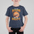 Funny Halloween Football T Shirt For Kid Tis The Season To Be Creepy Pumpkin American Football Bat - Wonder Print Shop