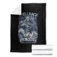 Navy Veteran Throw Blanket King Neptune Shellback Ancient Order Of The Deep - Wonder Print Shop