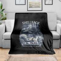 Navy Veteran Throw Blanket King Neptune Shellback Ancient Order Of The Deep - Wonder Print Shop