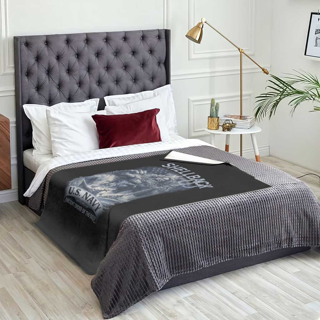 Navy Veteran Throw Blanket King Neptune Shellback Ancient Order Of The Deep - Wonder Print Shop