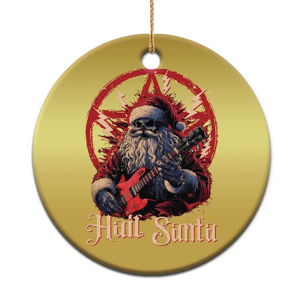 Funny Xmas Hail Santa Christmas Ornament Sleigher Heavy Metal - Wonder Print Shop