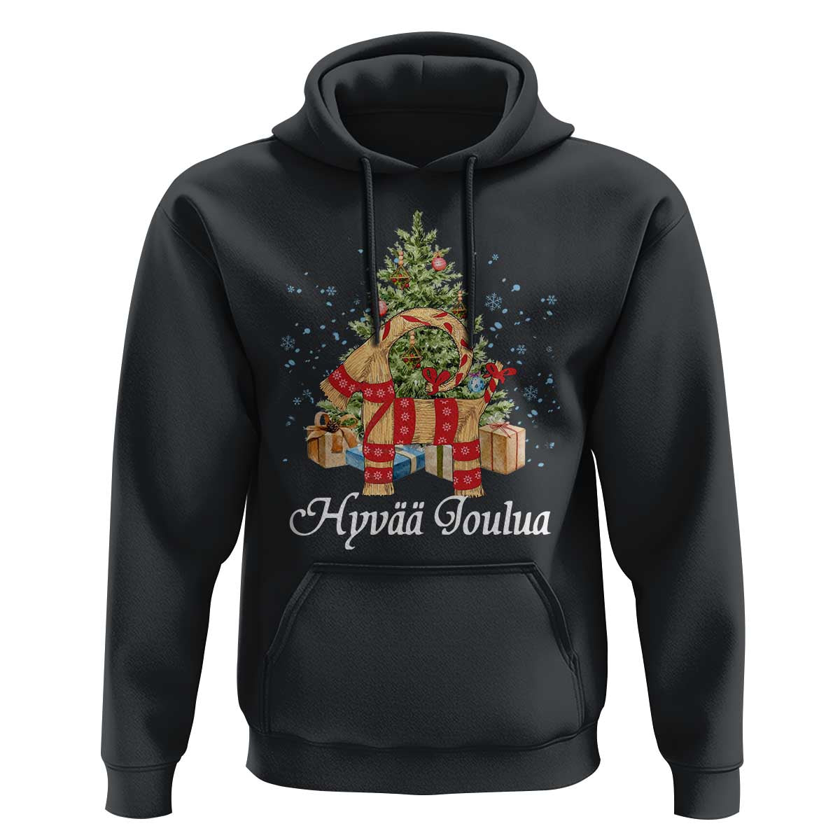 Hyvää joulua Hoodie Finland Christmas Yulegoat Xmas Tree Himmeli