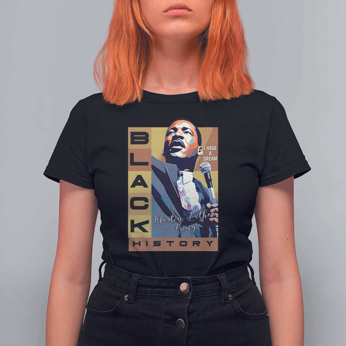 I Have A Dream Martin Luther King MLK Quote T Shirt For Women Black History Month