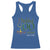 Personalized 100TH Day Of School Football Racerback Tank Top Custom Text I Tackled 100 Days Of School