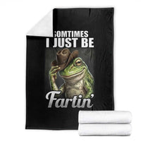 Funny Sometimes I Just Be Fartin Cowboy Frog Throw Blanket - Wonder Print Shop