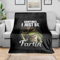 Funny Sometimes I Just Be Fartin Cowboy Frog Throw Blanket - Wonder Print Shop
