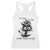 Funny Mardi Gras Cat Racerback Tank Top It's Fine I'm Fine Everything Is Fine Jester Hat Beads