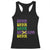 Funny Mardi Gras Drinking Racerback Tank Top Retro Beads Beer Carnival Party