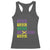 Funny Mardi Gras Drinking Racerback Tank Top Retro Beads Beer Carnival Party