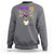 Funny Mardi Gras Mississippi Deer Sweatshirt Throw Me Something Mister Beads