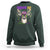 Funny Mardi Gras Mississippi Deer Sweatshirt Throw Me Something Mister Beads