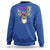 Funny Mardi Gras Mississippi Deer Sweatshirt Throw Me Something Mister Beads