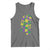 Funny Mardi Gras Mississippi Map Coquette Bow Tank Top