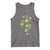 Funny Mardi Gras Mississippi Map Coquette Bow Tank Top