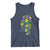 Funny Mardi Gras Mississippi Map Coquette Bow Tank Top