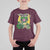 Funny St Patrick's Day Racoon T Shirt For Kid Kiss Me I'm Feral Horseshoe Shamrock