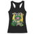 Funny St Patrick's Day Racoon Racerback Tank Top Kiss Me I'm Feral Horseshoe Shamrock